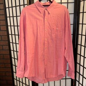Izod Men's Pink Casual Button Down Shirt